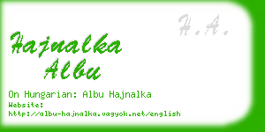 hajnalka albu business card